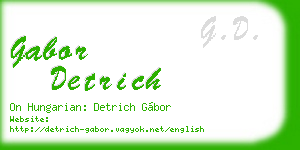 gabor detrich business card
